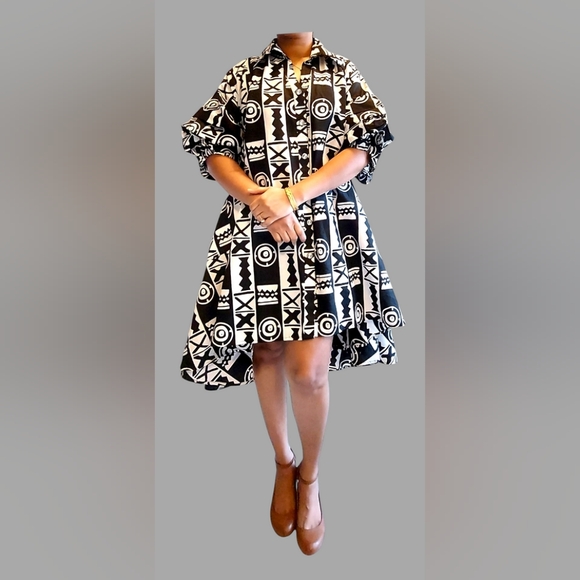 Dresses & Skirts - Black and White SWING DRESS
